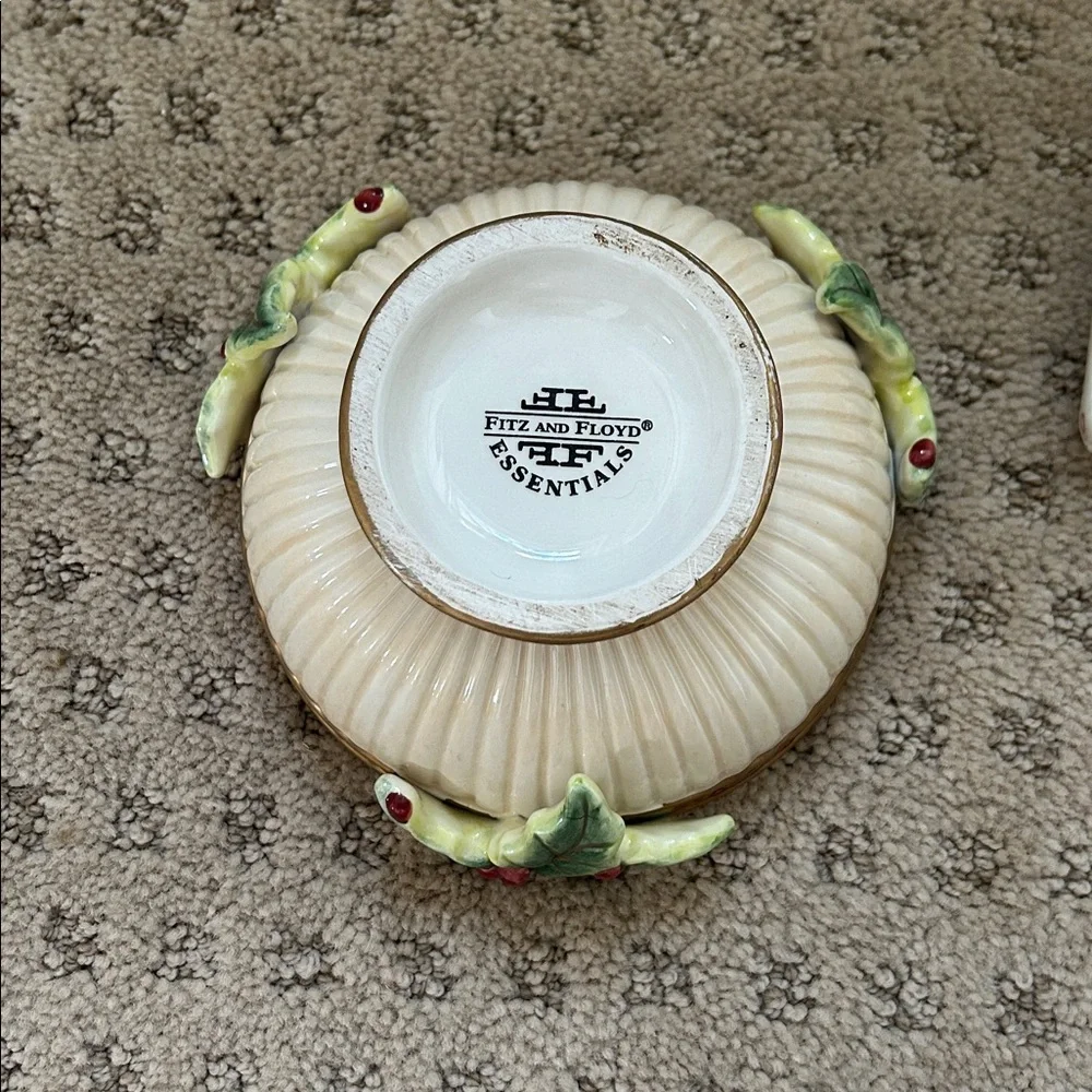 Fitz & Floyd Essentials Vintage Cat/Ornament Candy Dish